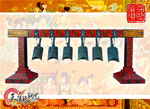 6件套仿古編鐘，小型特色樂器，民樂混音配套