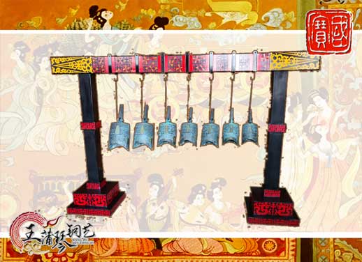 7件編鐘，觀賞裝飾編鐘，可發(fā)音編鐘